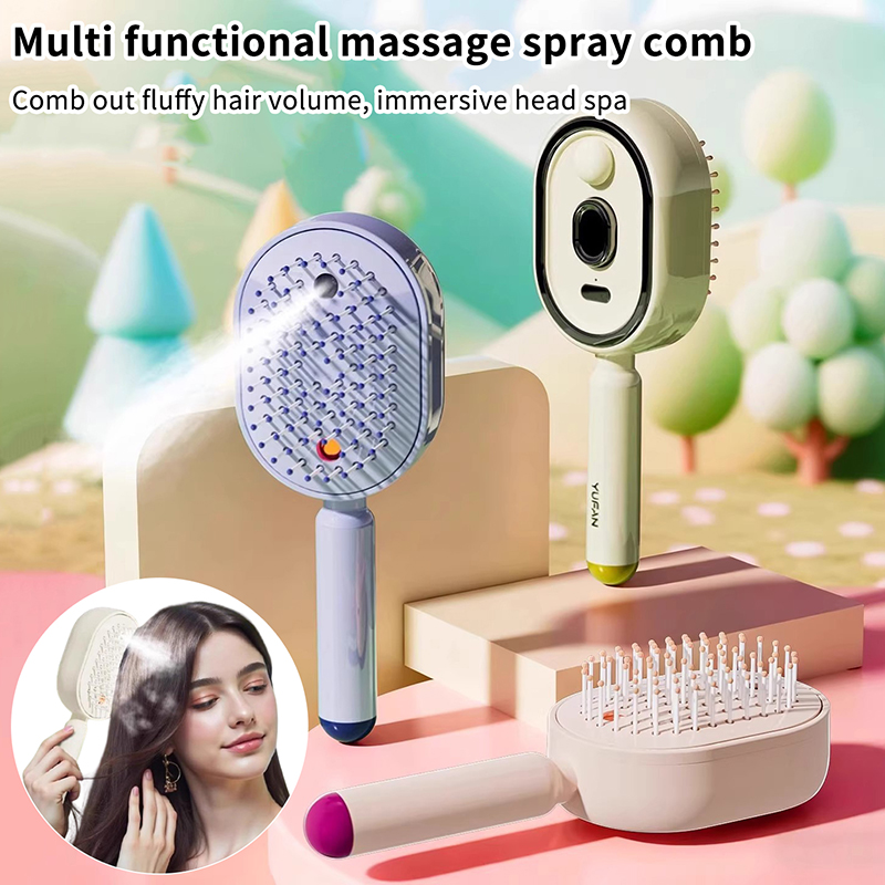 Hair Care Is Self Care - Pettine Massaggiante Multifunzionale, Massaggiatore Elettrico per