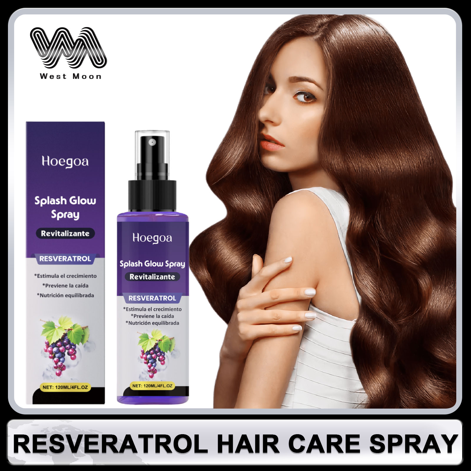 Hair Care Naturally - Resveratrol Cura dei capelli Spray Anti