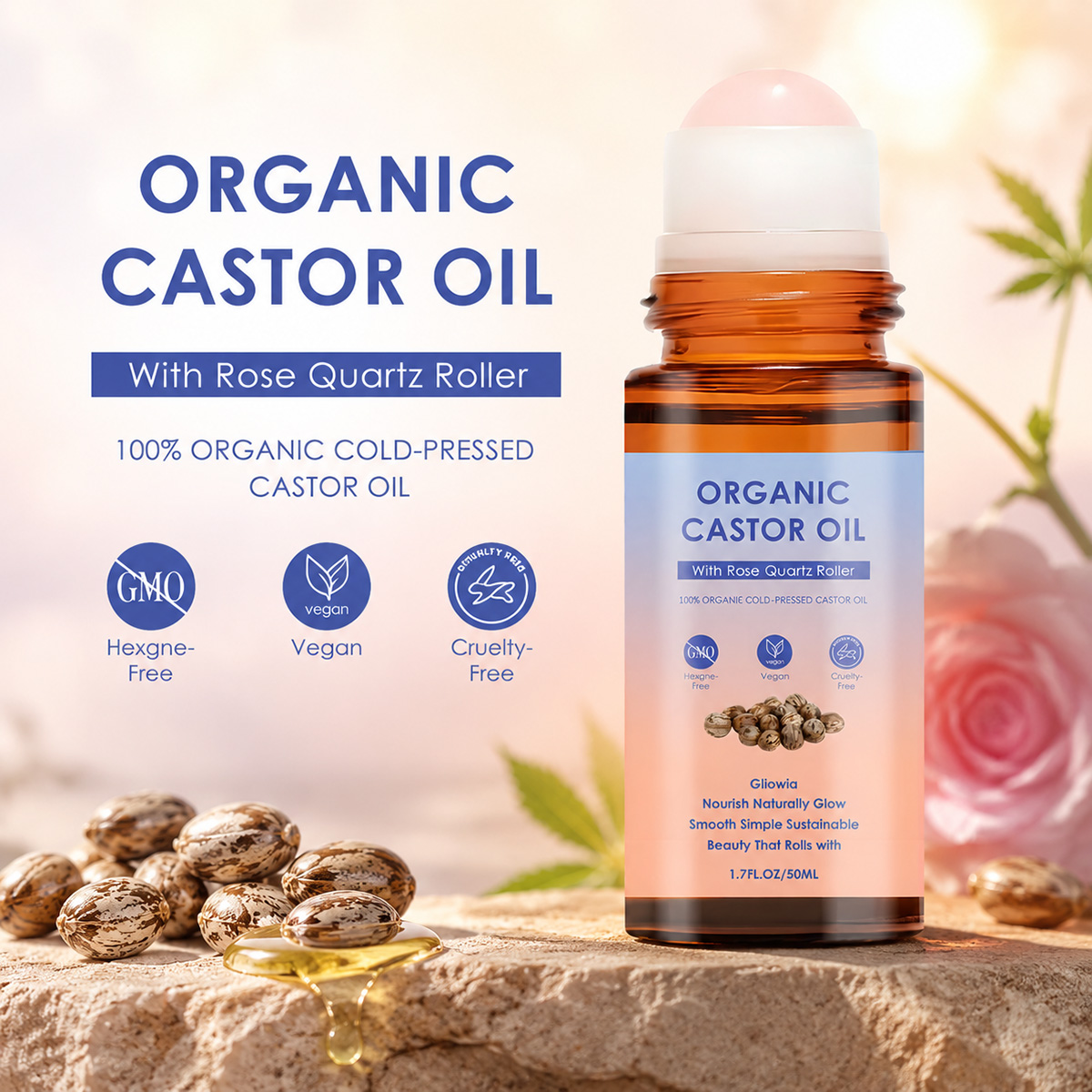Castor Oil Cold Press - Olio di Ricino Biologico con Applicatore