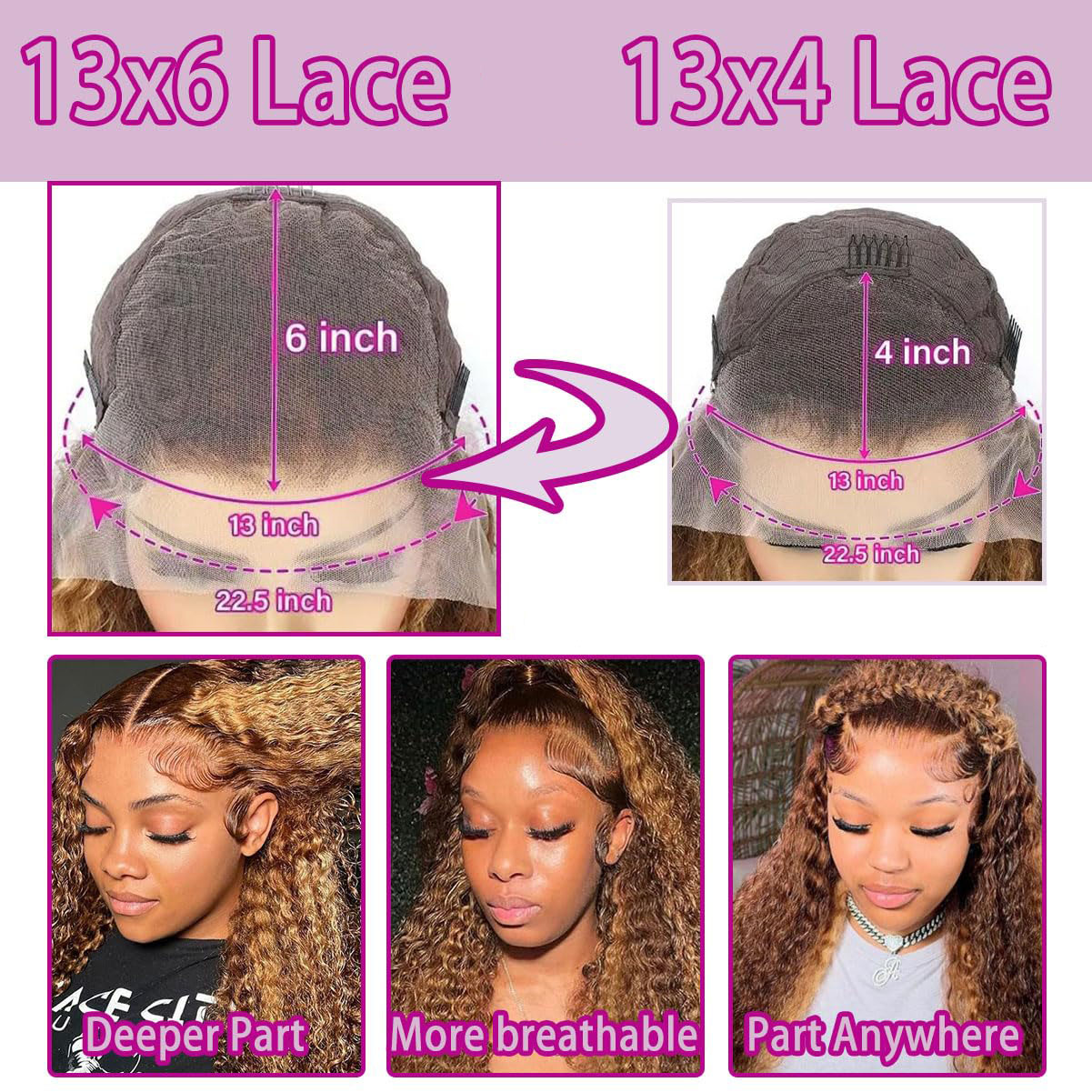 36 pollici onda profonda P4/27 - Lace Front Wig recensione e prezzo