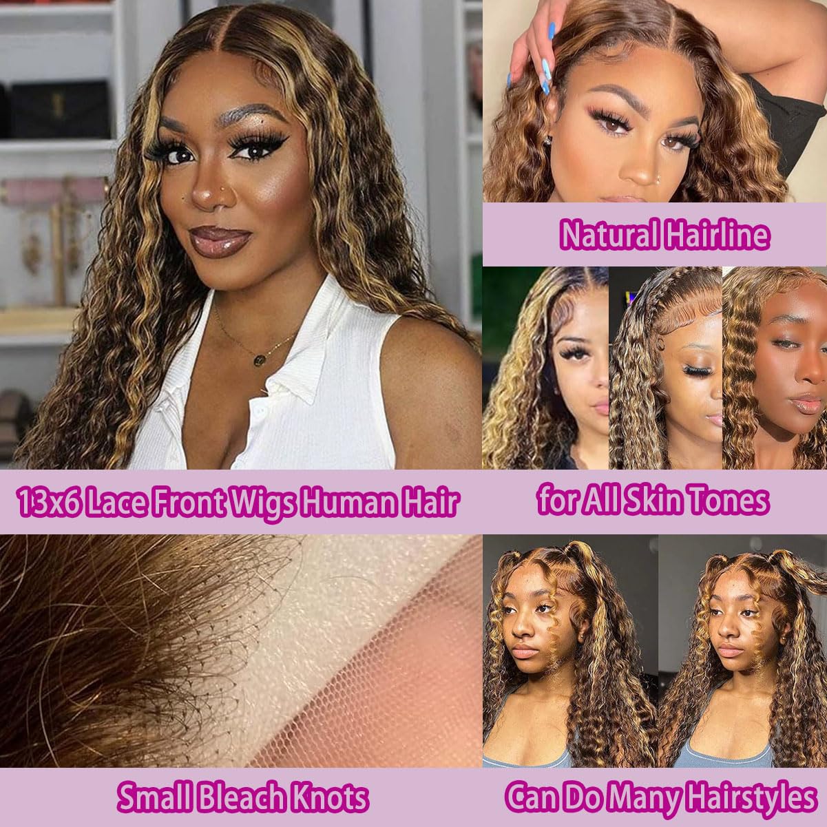 36 pollici onda profonda P4/27 - Lace Front Wig recensione e prezzo