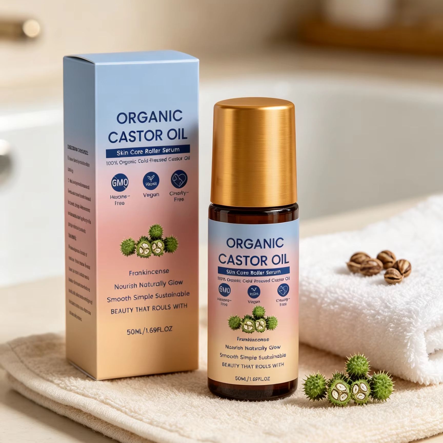 Olio di Ricino Biologico Roll- - Castor Oil Cold Press recensione e prezzo